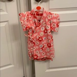 Little girl yukata kimono pink 1T - 2T